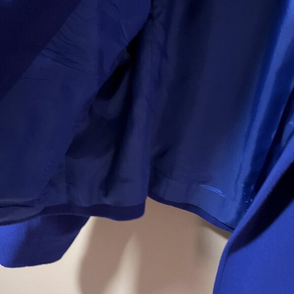 VINTAGE ROYAL BLUE Cashmere Wool mix Blazer EUC Sz 16P - Picture 6 of 12